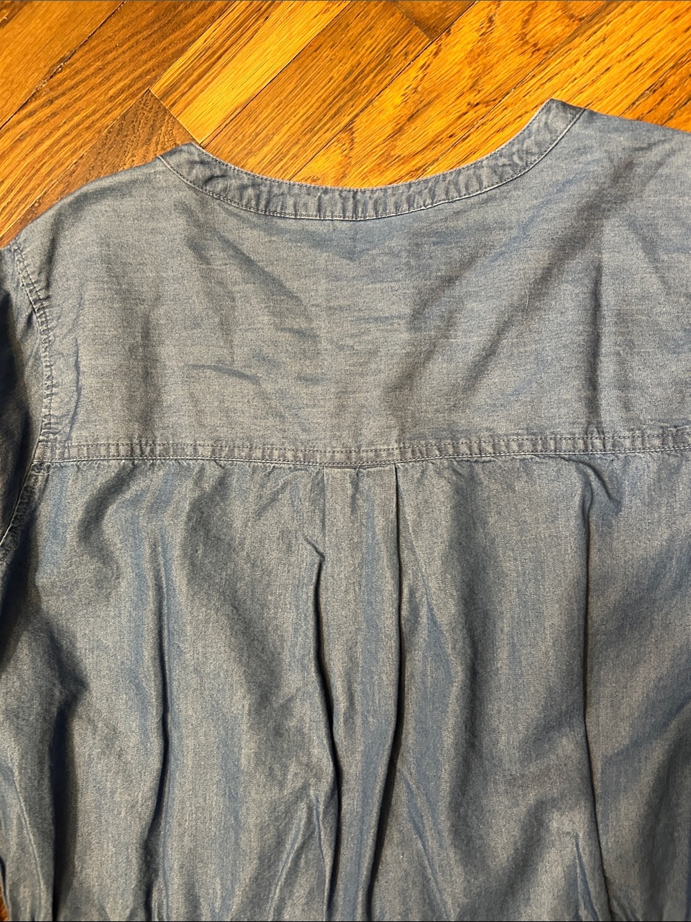 C&C California Light Blue Denim Shirt Dress - Picture 11 of 12